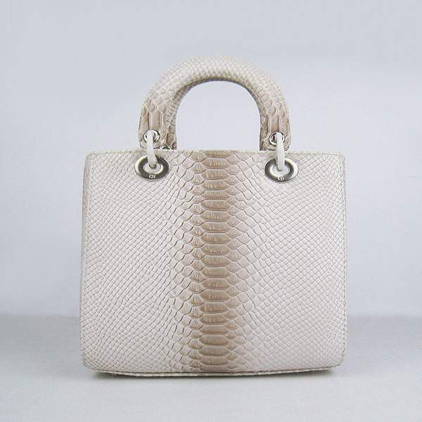Christian Dior 1887 Snake Leather Shoulder Bag-Gray